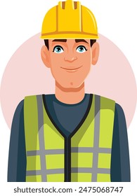 
Trabajador feliz que sonríe que lleva la caricatura protectora del Vector del trabajo
Contratista confiado sintiéndose seguro y productivo usando uniforme de trabajo
