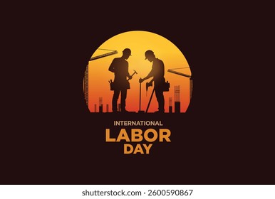 Happy Workers day or international Labor day concept background. labor day and may day celebration design.