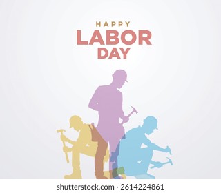 Happy Workers day or international Labor day concept background. labor day and may day celebration design.