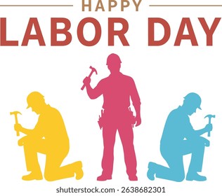 Happy Workers day or international Labor day concept background. labor day and may day celebration design.