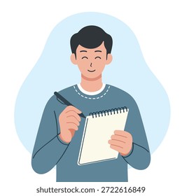 Feliz trabalho com uma ilustração de vetor de design plano de notebook