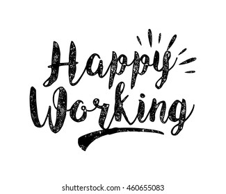 happy working typography typographic creative writing text image 4