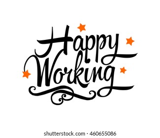 happy working typography typographic creative writing text image