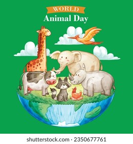 Happy World Animal Day, Wildlife Day Happy World Animal Day, Wildlife Day