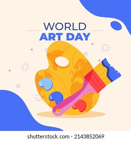 Happy World Art Day Illustration Vectors