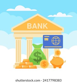 Happy World Bank Day Illusration