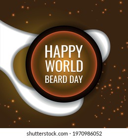 happy world beard day . Geometric design suitable for greeting card poster and banner