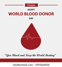 Happy World Blood Donor Day Banner Stock Vector (Royalty Free ...