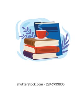 happy World book day 23 april, Education vector illustration