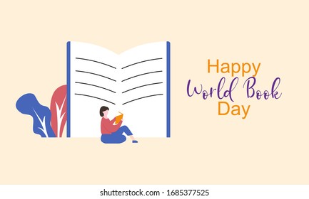 Happy world book day background 
