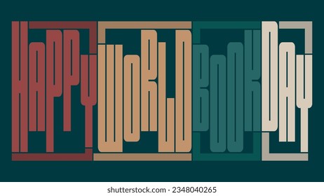 Happy World Book Day everybody. Hand drawn contemporary elegant abstract shapes. circles, ovals. Dynamical colored forms and line. Vector