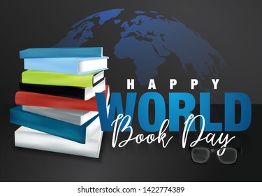 Happy World Book Day Vector Illustration