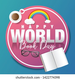 Happy World Book Day Vector Illustration