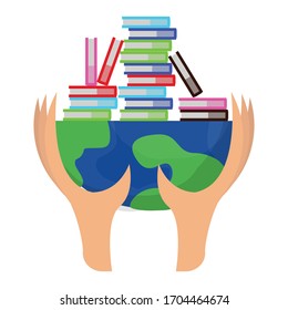 ilustración vectorial del día del libro mundial feliz 