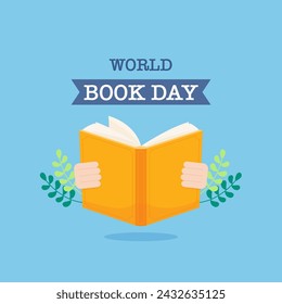 feliz día mundial del libro, ilustración vectorial