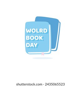 happy world book day, vector illustration