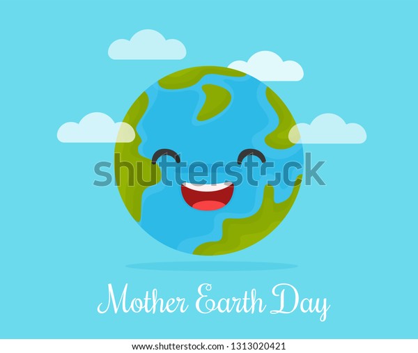 Happy World Cartoons On Mother Earth Stock Vector Royalty Free