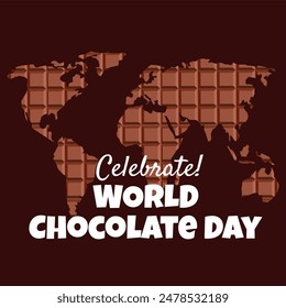 Happy World Chocolate Day 7th July. International chocolate day banner, social media, and poster design