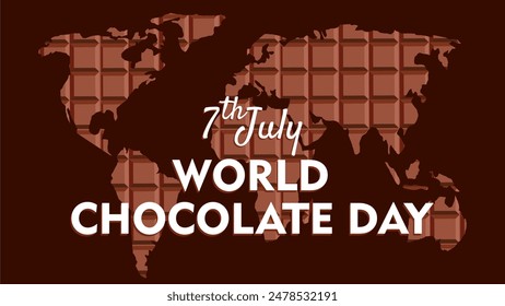 Happy World Chocolate Day 7th July. International chocolate day banner, social media, and poster design