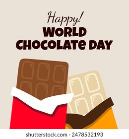 Happy World Chocolate Day 7th July. International chocolate day banner, social media, and poster design