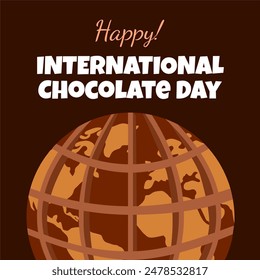 Happy World Chocolate Day 7th July. International chocolate day banner, social media, and poster design