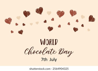 Happy World Chocolate Day 7th July. International chocolate day banner, social media, and poster design