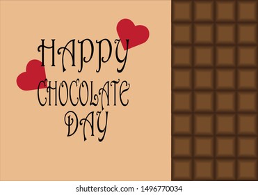 Happy world chocolate day. Vector illustration. 