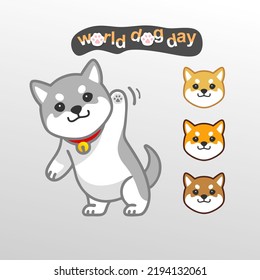 ilustración del vector del día del perro del mundo feliz