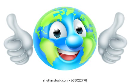 Happy World Earth Day Mascot Globe: เวกเตอร์สต็อก (ปลอดค่าลิขสิทธิ์