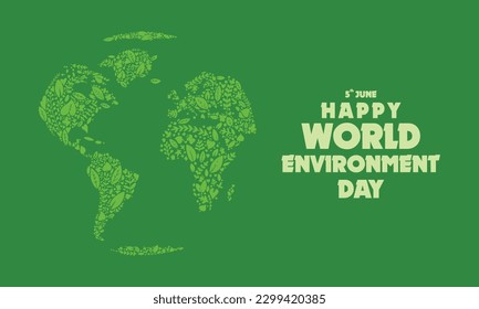 Happy World Environment Day Background, perfect for office, company, school, social media, advertising, printing and more
