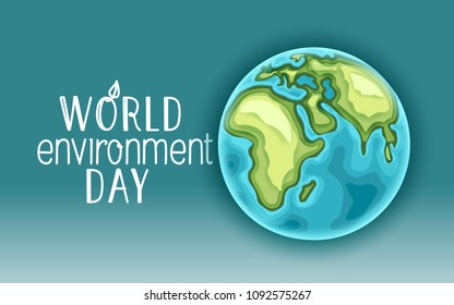 Happy world environment Day Card. Vektorkonzept