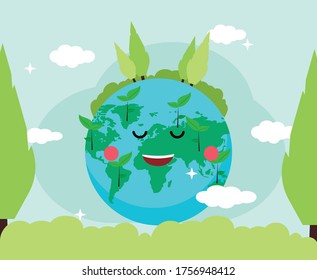 Happy World Environment Day flat design