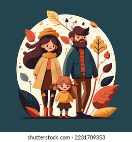 Feliz día mundial de la familia. Día Internacional de los Padres. Mamá Papá Niños juntos diseño plano estilo ilustración vectorial