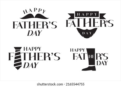 Happy world father's day. Text typography saying father's day