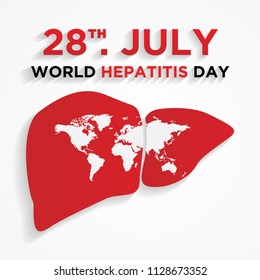 happy world hepatitis day background template use for card vector design, with minimalist and modern concept, cover, backdrop, heart, lung, international