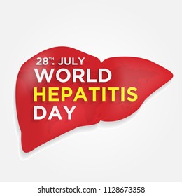 happy world hepatitis day background template use for card vector design, with minimalist and modern concept, cover, backdrop, heart, lung, international