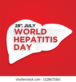 happy world hepatitis day background template use for card vector design, with minimalist and modern concept, cover, backdrop, heart, lung, international