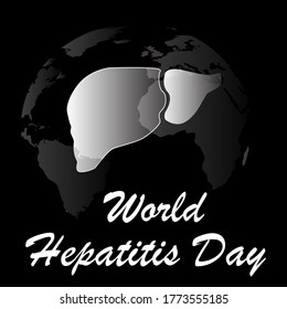 happy world hepatitis day background template use for card vector design, with minimalist and modern concept, cover, backdrop, heart, lung, international