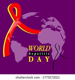 plantilla de fondo del día de la hepatitis del mundo feliz para el diseño de vectores de tarjeta, con concepto minimalista y moderno, cubierta, fondo, corazón, pulmón, internacional
