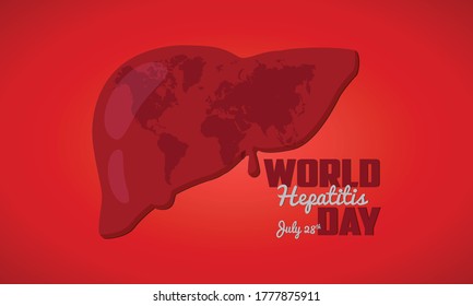 Happy World Hepatitis Day Hintergrund-Vorlage für Kartenvektordesign mit minimalistischem und modernem Konzept, Abdeckung, Hintergrund, Herz, Lunge, international