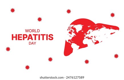 uso de la Plantilla de fondo del día de la hepatitis del mundo feliz para el diseño del Vector de la tarjeta, con el concepto minimalista y moderno, cubierta, telón de fondo, corazón, pulmón, internacional