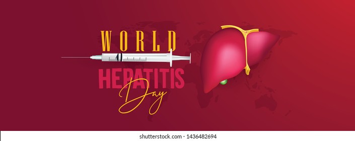 Happy world hepatitis day template use for card vector design