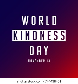 Happy World Kindness Day Vector 