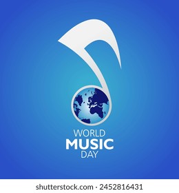 Happy World Music Day Event Musical. World music day vector.