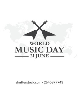 Happy World Music Day Event Musical. World music day vector. happy world music day and musical instruments  background. abstract vector illustration design