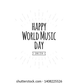 Happy World Music Day Vector Template Stock Vector Royalty Free