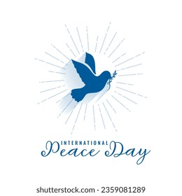 happy world peace day celebration poster a symbol of humanity vector