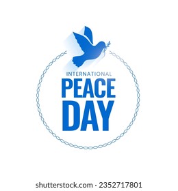 happy world peace day love background for social issue vector