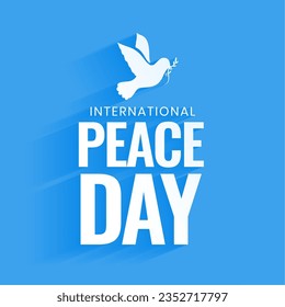 happy world peace day poster a symbol of hope vector