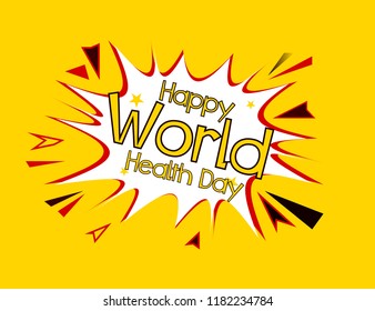 happy world press day, pop art label with comic style for marketing product